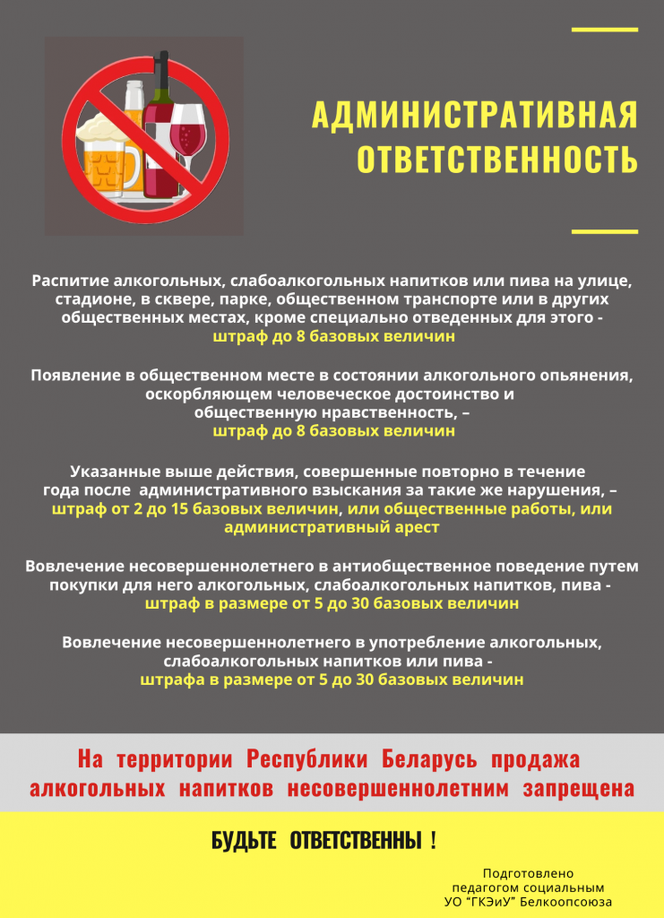 НА САЙТ Ответственность .Алкоголь.